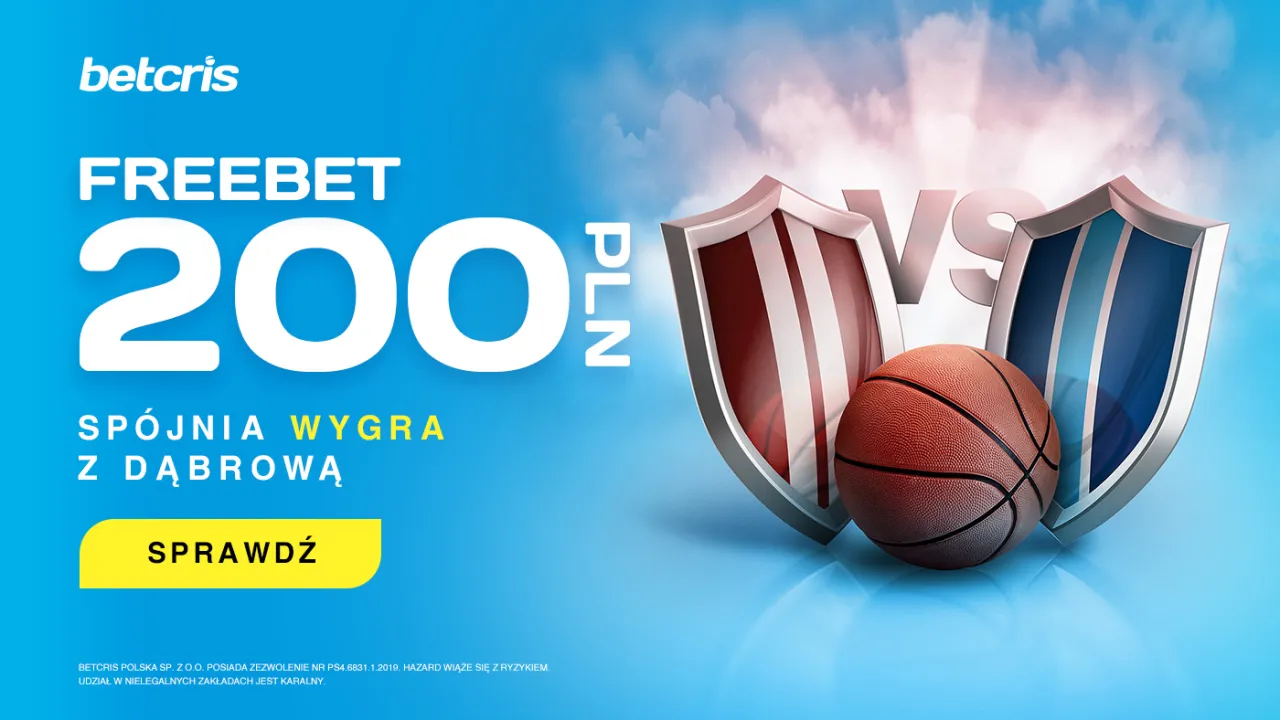 Freebet 200 PLN za wygraną Spójni w Betcris!